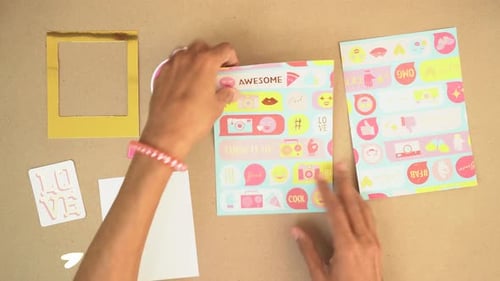 Crafty Hands Creating Decorative Paper Art