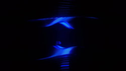 Deep Blue Fantastic Metallic Wavy Striped Space Background Vj Loop In 4K