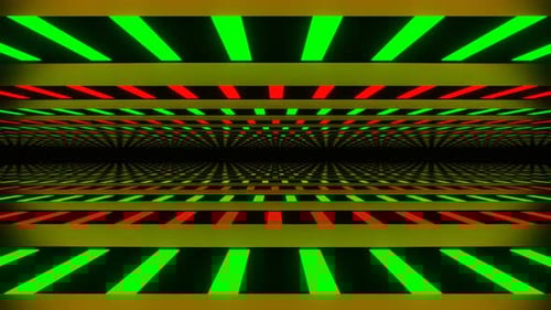 Green And Red Neon Line Area Background Vj Loop In 4K