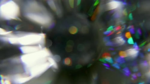 Abstract Light Refraction with Colorful Bokeh