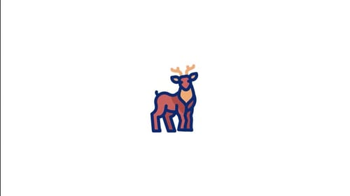 Animiertes Hirschsymbol