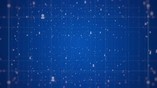 Modern Digital Network with Connecting People Icons