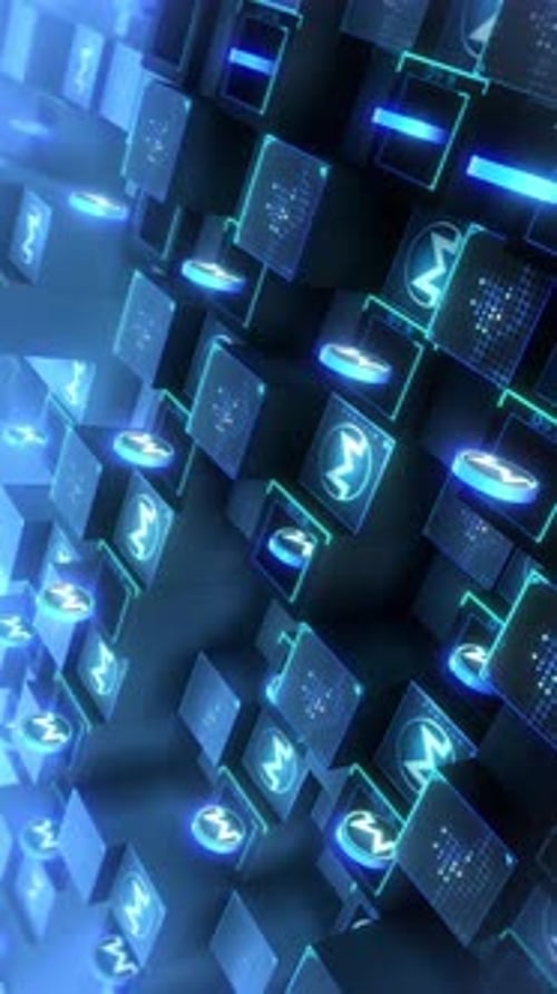 Monero Crypto 3D Digital Algorithm