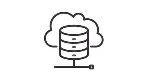 Cloud database line animation