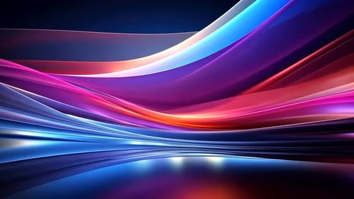 Abstrakte, lebendige, fließende Farben. Dynamisches und energetisches Design mit leuchtenden Bändern