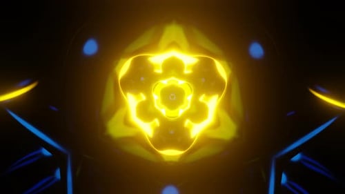 A Rhythmic Disco Loop with Flashing Neon Lights in a Vibrant and Seamless VJ Pattern