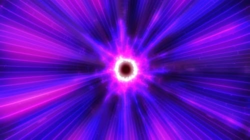 Futuristic Neon Hyperspace Tunnel Wormhole Animation