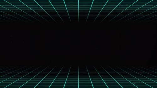 Teel Color Retro Grid Loop Animation Background