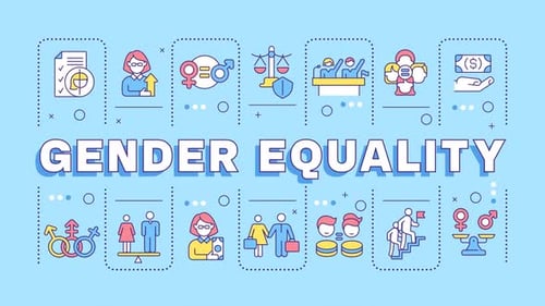 Gender Equality Animated Icons Infographic