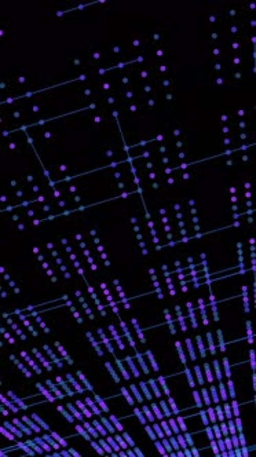 Abstract Geometric Dots and Lines Network Vertical Background