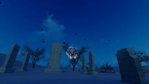 Travel Through Scary Dark Forests And Tombstones