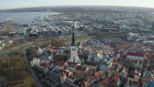 Beautiful City On The River Bank