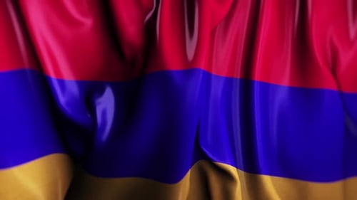Realistic Waving Flag of Armenia Animation