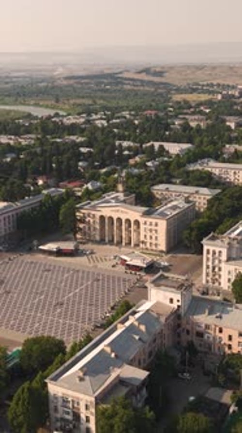 Vue aérienne de Rustavi