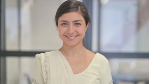 Portrait of Smiling Young Indian Woman