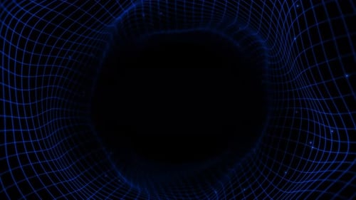 Cyber Neon tunnel. Futuristic interface pattern. Glowing hi technology texture. Cyber punk concept.