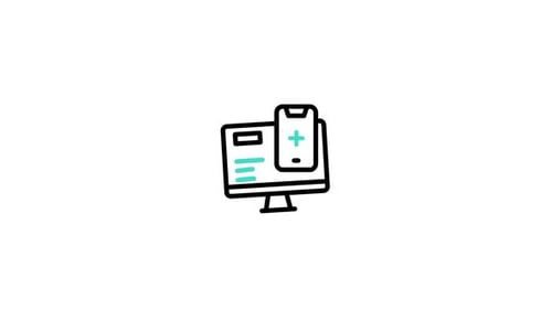 Animiertes Onlineshopping-Symbol