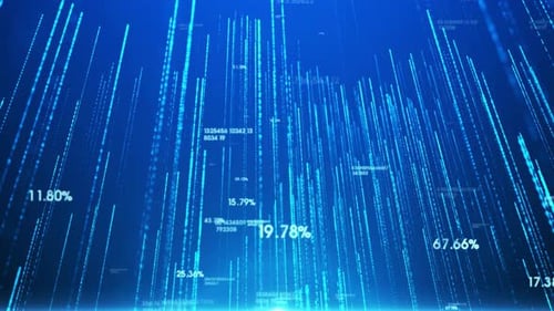 Futuristic Digital Data Stream Lines Technology Background Animation
