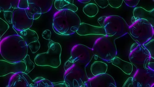 Green & Blue Mellecular Liquid Blobs