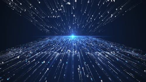 Hitech Digital Cyberspace Partikel Netzwerkverbindungen Technische Innovation Internet der Zukunft