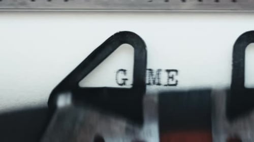 Typing Game Over on Retro Typewriter