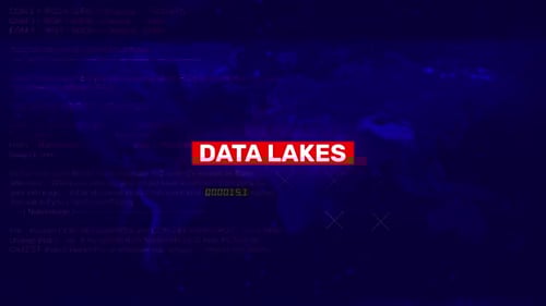 Data Lakes-Fehlerwarntext auf dem Hacking-Hintergrundbildschirm