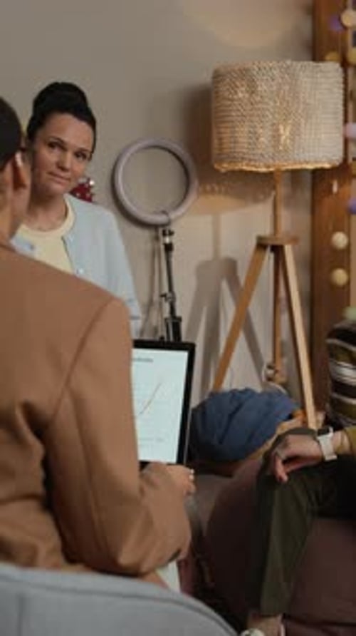 Mother with Teenage Girl Communicating with Tutor