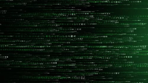Vertical Data Matrix Display, Dynamic Information Network Simulation 02