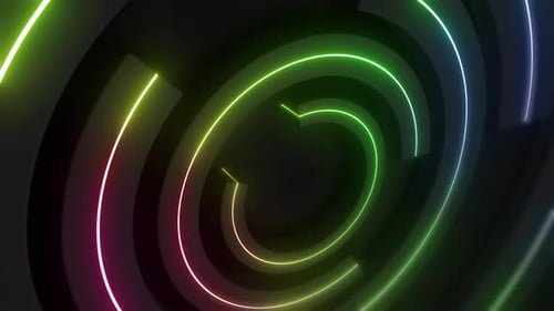 4 K Colored Radial Neon Background 2