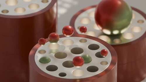 Animação em loop 3D Jumping Marbles