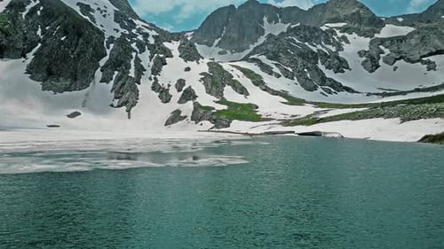 little lake in the mountains