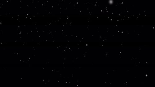 Snowflakes Falling Against Black Background Animation