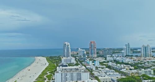 Aerial View of Miami Beach Skyline of Miami Florida Miami Aerial View FL USA South Miami Beach