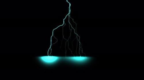 Dynamic Blue Electric Lightning Strike Animation