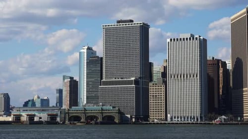 Manhattan skyline panorama with skyscrapers, New York City