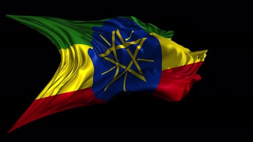 Ethiopia National Flag Waving Animation
