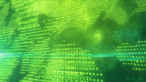 Abstract green dots glowing energy scientific futuristic hi-tech background