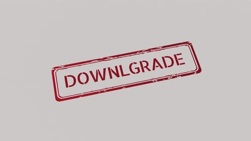 Red DOWNGRADE Rubber Stamp Imprint Animation