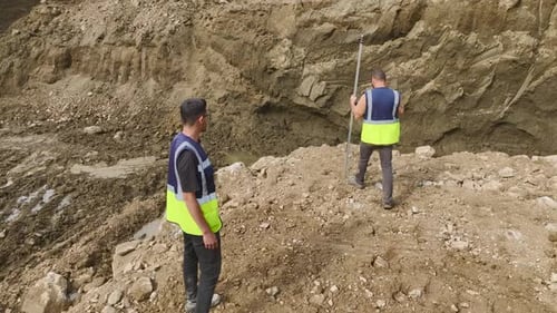 Building Groundwork Aerial of Soil Unloading for Foundations