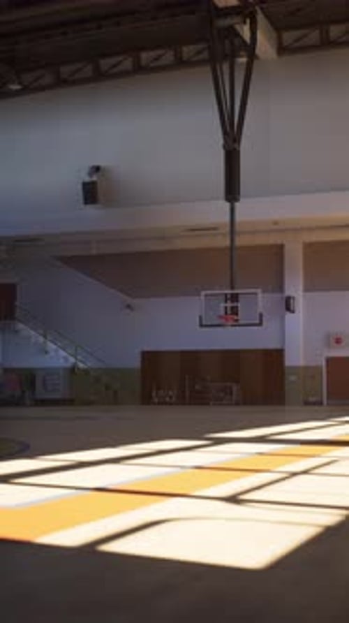 Basketball Court With Hoop