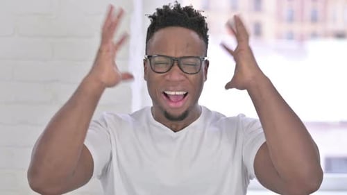 Man Reacts with Shock and Surprise Close Up