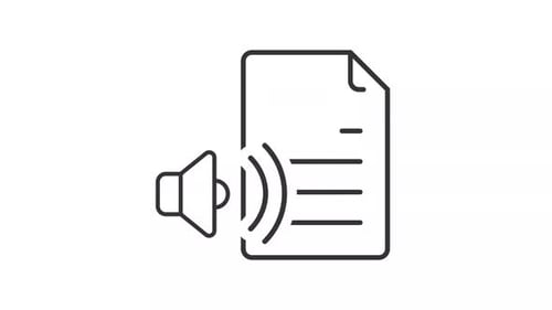 Sound Wave Animated Document Icon