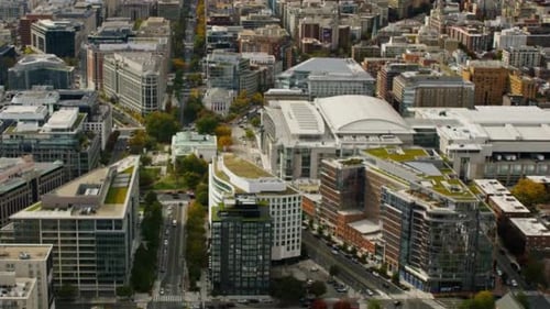 Cinematic And Beautiful View Of Washington DC Cityscape, USA