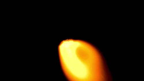 Super Slow Motion Brightly Glows Flame Fire Filmed on a Highspeed Camera at 1000 Fps