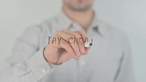 Tax Cheat, Writing on Transparent Screen