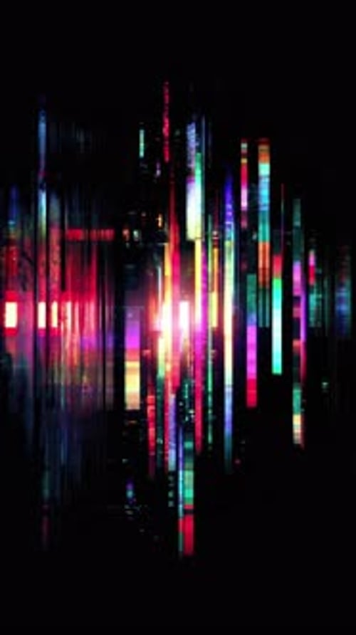 Retro Analog TV Glitch Loop Background