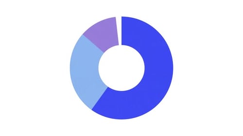 Donut diagram infographic element animation