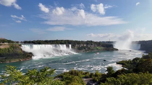 Scenic view of Niagara Falls 4K