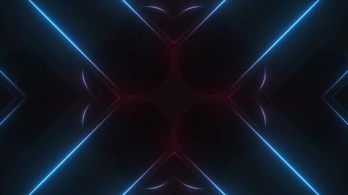 Seamless Looping Neon Geometric Lines Background