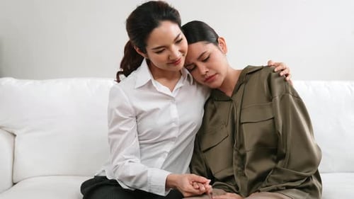 Supportive and comforting hands for empathy in vivancy therapy office